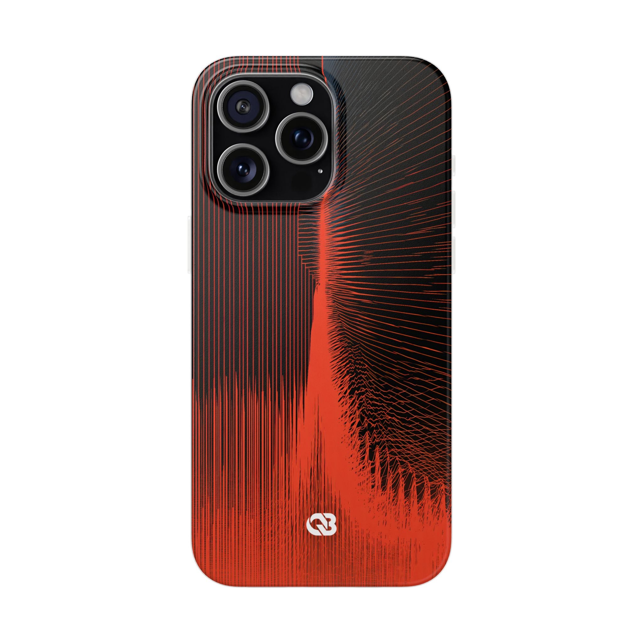 Red Lite Phone Case for iPhone - Crimson Frequency Pulse