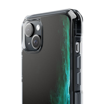 Luminous Plume · Clear Impact Magnetic Phone Case for iPhone · Teal