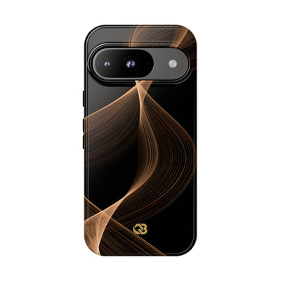 Brown Tough Phone Case for Google Pixel - Copper Silk Wave