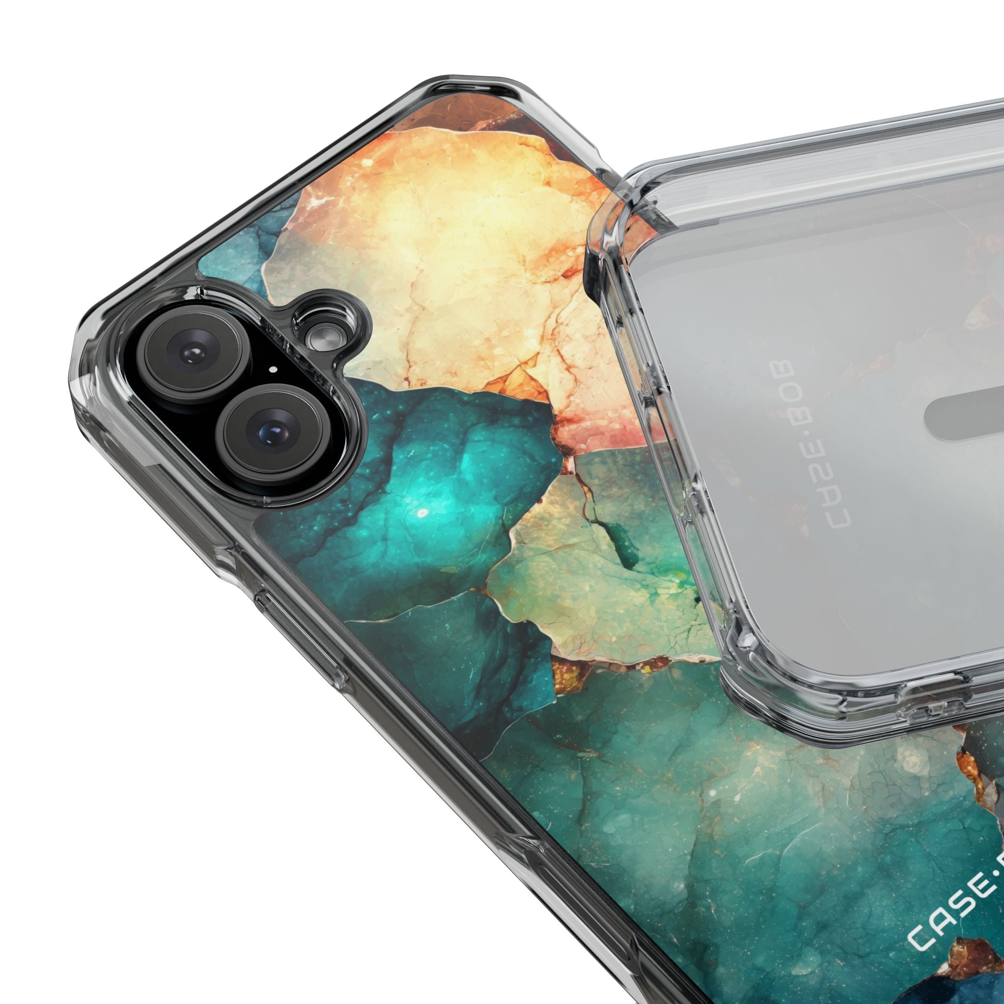 Teal Mosaic Veins iPhone 16 Plus Case - Impact