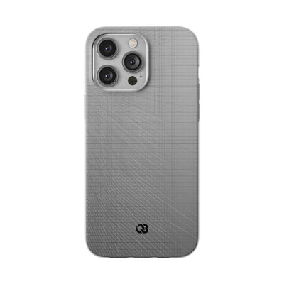 Grey Lite Phone Case for iPhone - Chrome Mesh Warp