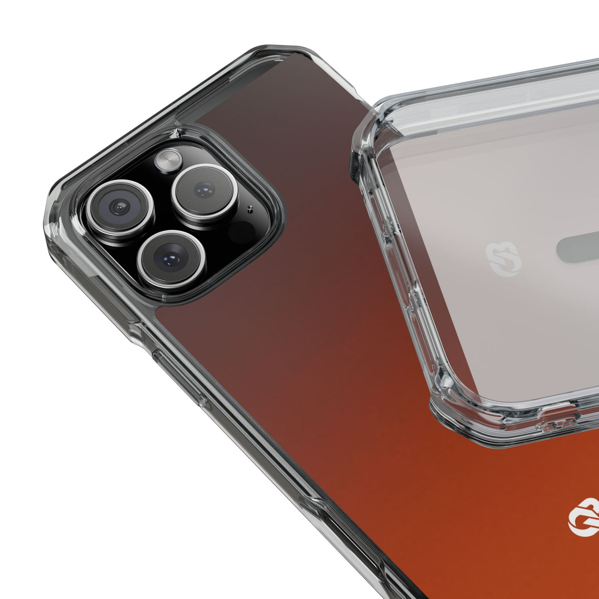 Burnt Amber Spectrum · Clear Impact Magnetic Phone Case for iPhone · Orange