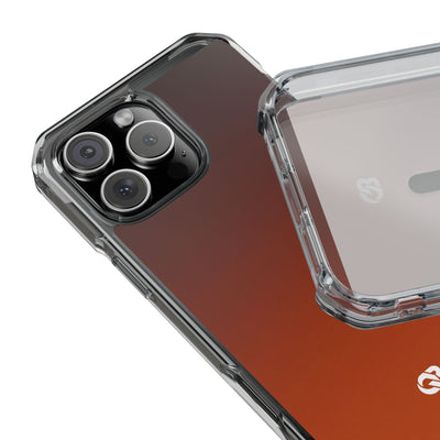 Burnt Amber Spectrum · Clear Impact Magnetic Phone Case for iPhone · Orange