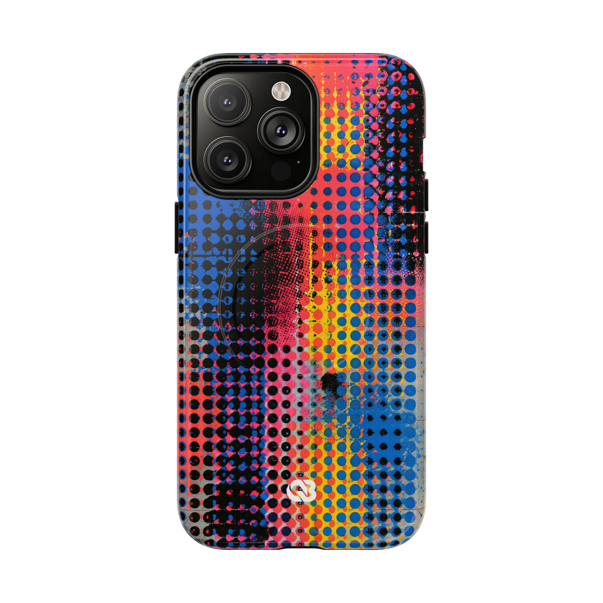 Chromatic Halftone Grid · Tough 2.0 Magnetic Phone Case for iPhone · Blue