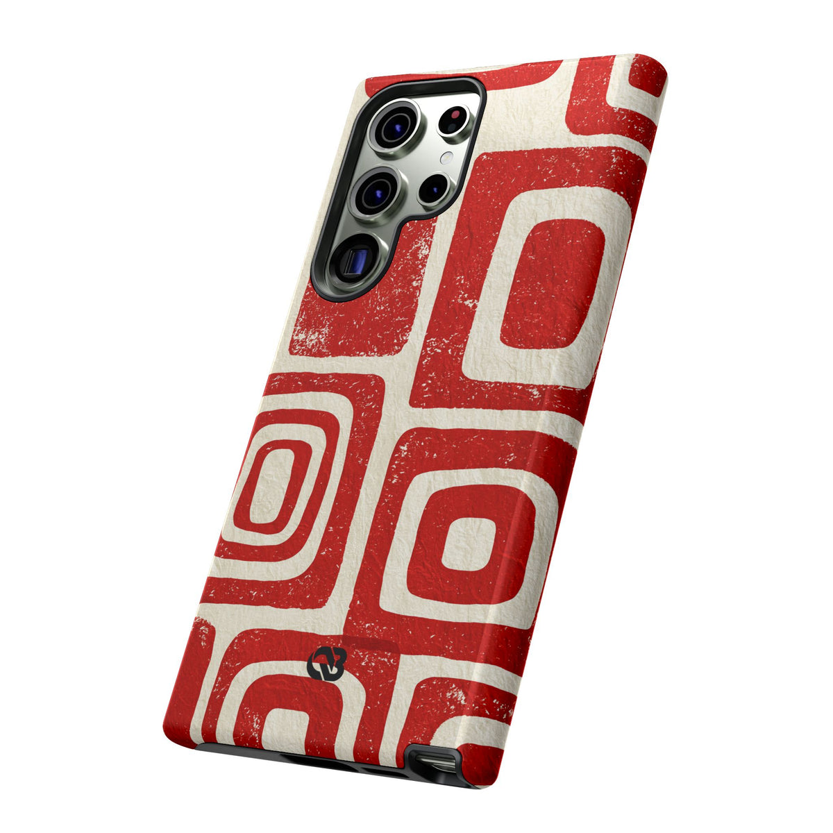 Vermilion Block Motif · Tough Phone Case for Samsung · Red