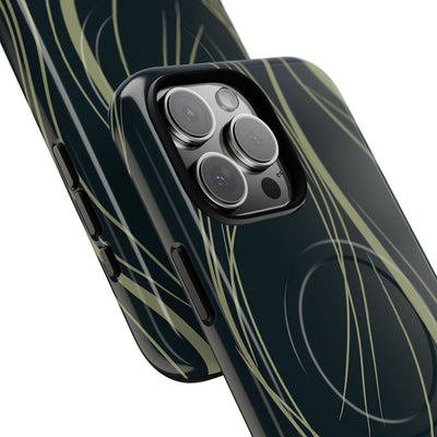 Green Tough 2.0 Magsafe Phone Case for iPhone - Obsidian Sage Flow