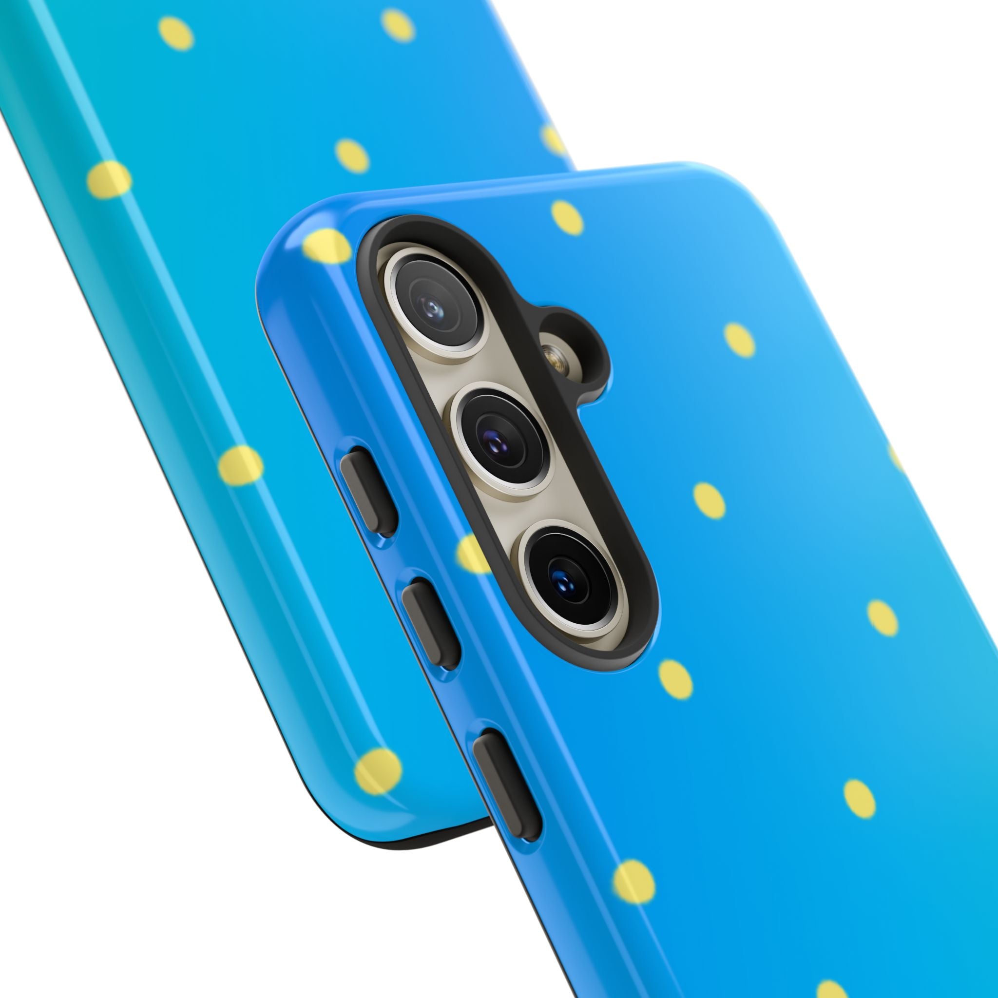Cyan Sun Dots · Tough Custodia per Samsung