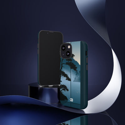 Misty Pine Horizon · Tough Phone Case for iPhone · Teal