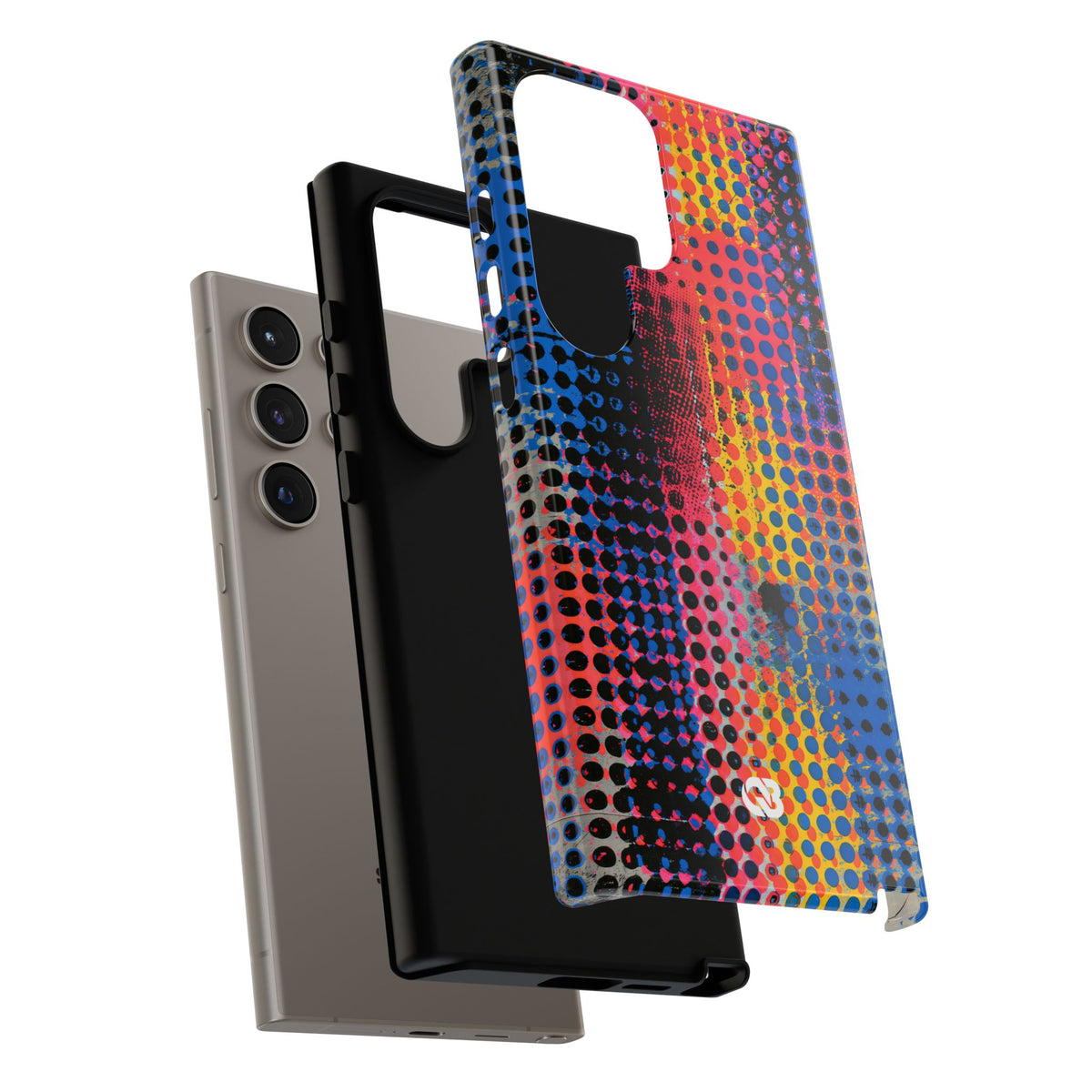 Chromatic Halftone Grid · Tough Phone Case for Samsung · Blue