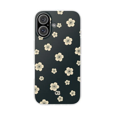 Teal Lite Phone Case for iPhone - Obsidian Cream Petals