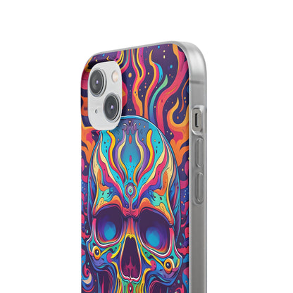 Flaming Skull iPhone 14 Plus Case - Soft
