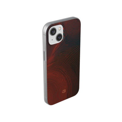Red Lite Phone Case for iPhone - Terracotta Nerve Map