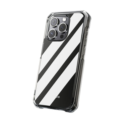 Diagonal Bands Noir iPhone 15 Pro Case - Impact