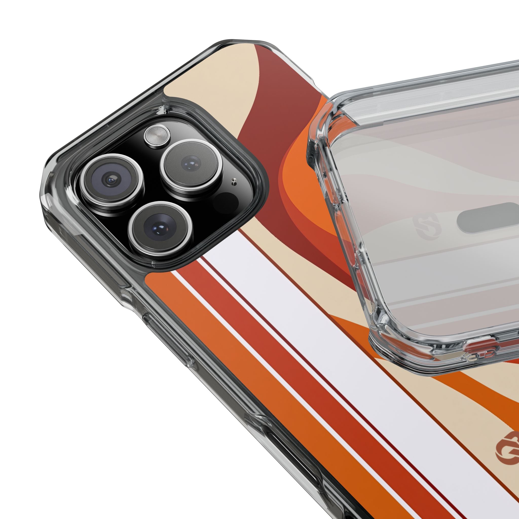 Orange Impact MagSafe Phone Case for iPhone - Terracotta Metro Line