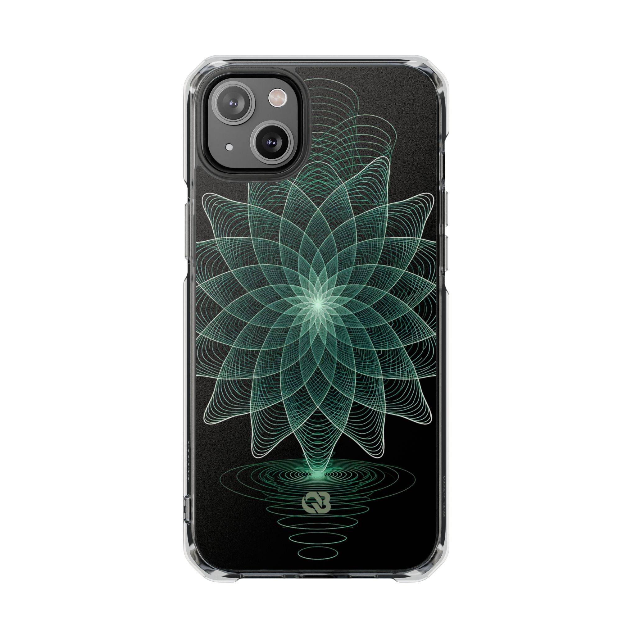 Green Impact MagSafe Phone Case for iPhone - Cyan Signal Bloom