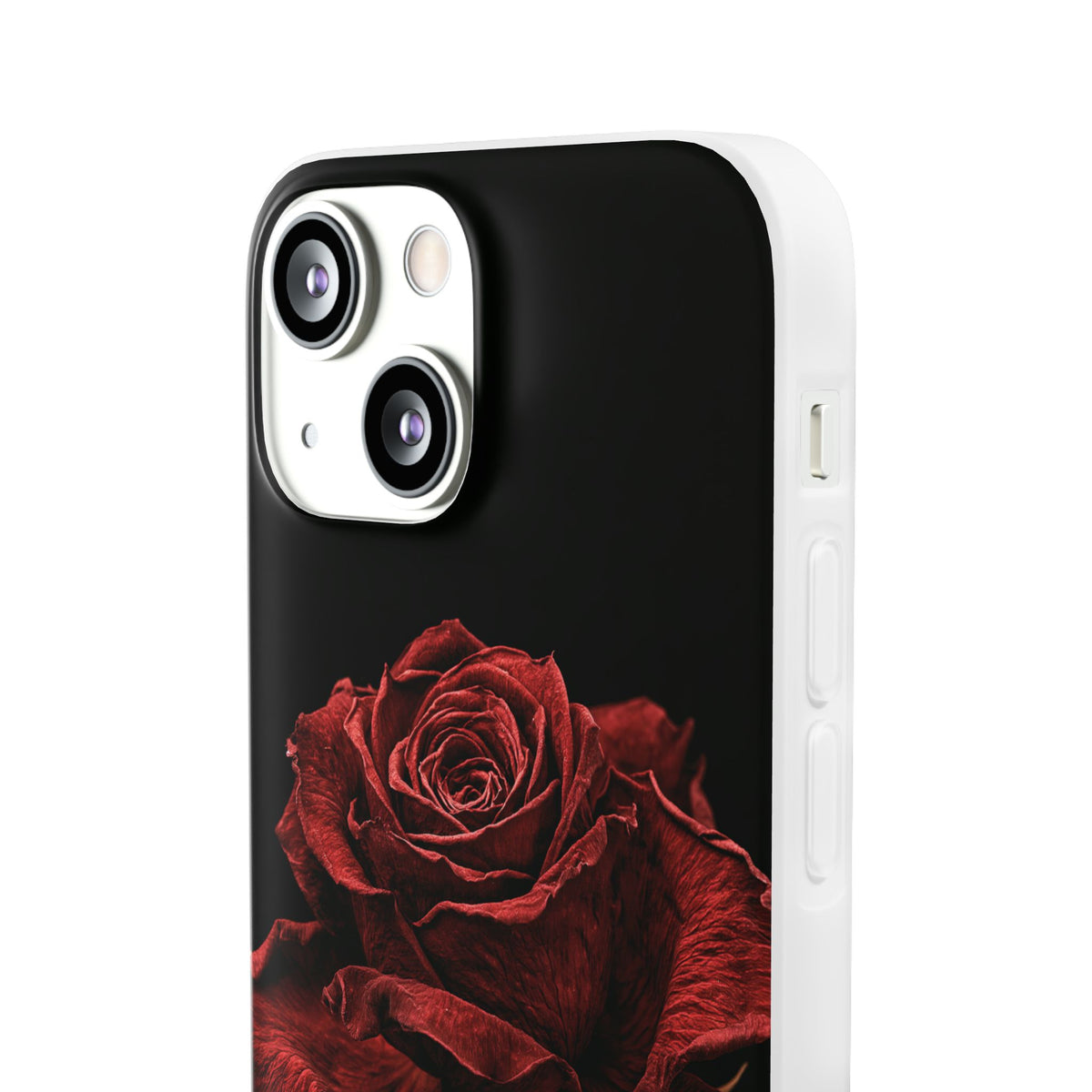 Crimson Noir Rose · Lite Phone Case for iPhone ·  Black