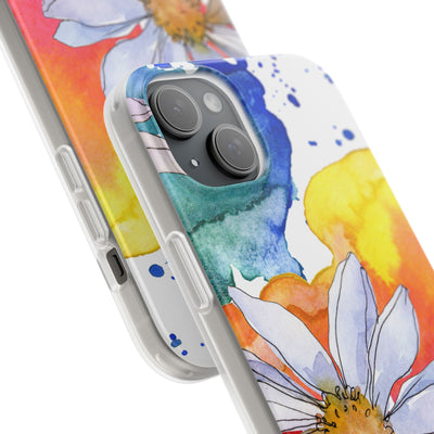 Vivid Bloom Splatter · Soft Custodia per iPhone
