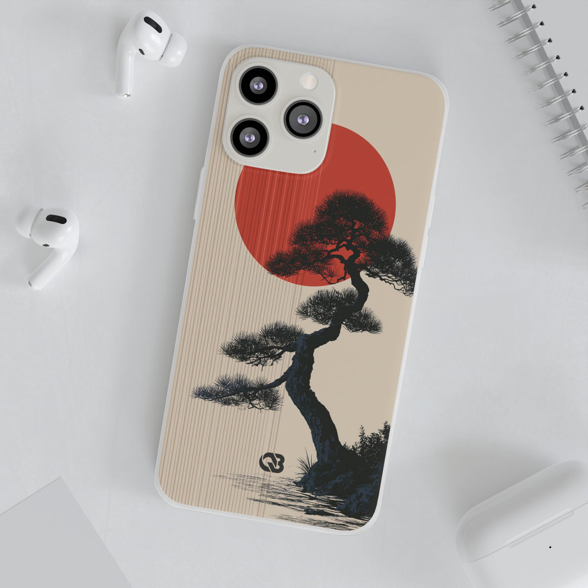 Crimson Sun Bonsai · Lite Phone Case for iPhone ·  Beige