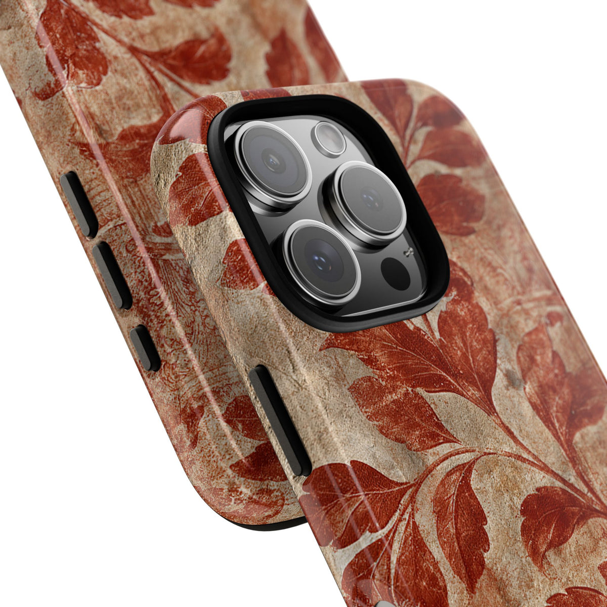 Terracotta Botanical Fresco · Tough Phone Case for iPhone · Red