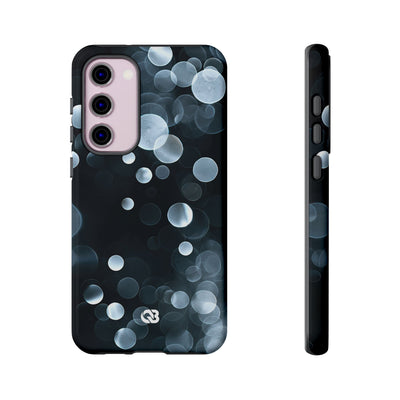 Black Tough Phone Case for Samsung - Silver Orbit Glow
