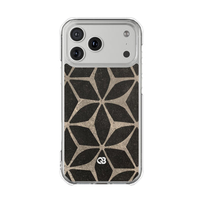 Concrete Mosaic Star · Clear Impact Magnetic Phone Case for iPhone · Black