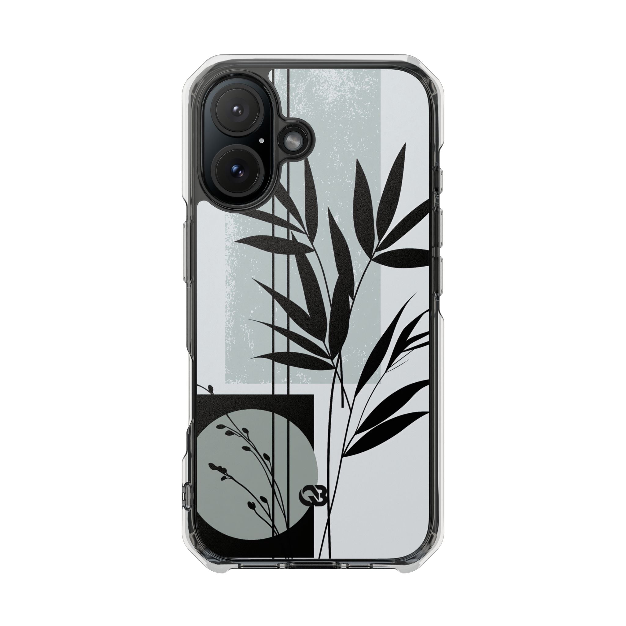 Grey Impact MagSafe Phone Case for iPhone - Sage Bamboo Noir