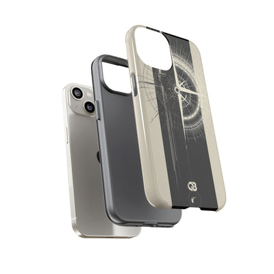 Beige Tough Phone Case for iPhone - Zenith Vector Spire