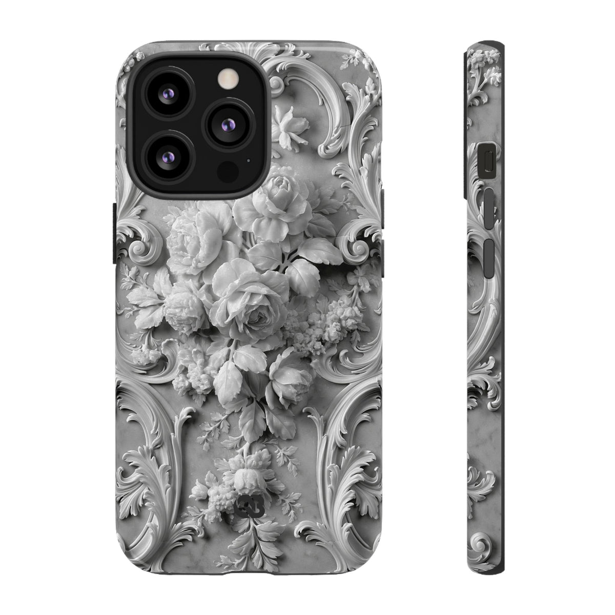 Rococo Marble Rose · Tough Phone Case for iPhone · White