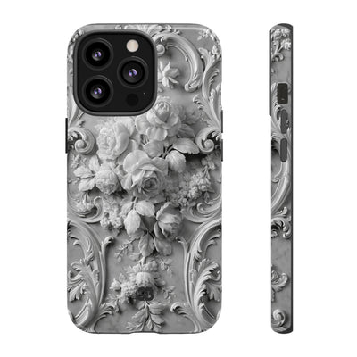 Rococo Marble Rose · Tough Phone Case for iPhone · White