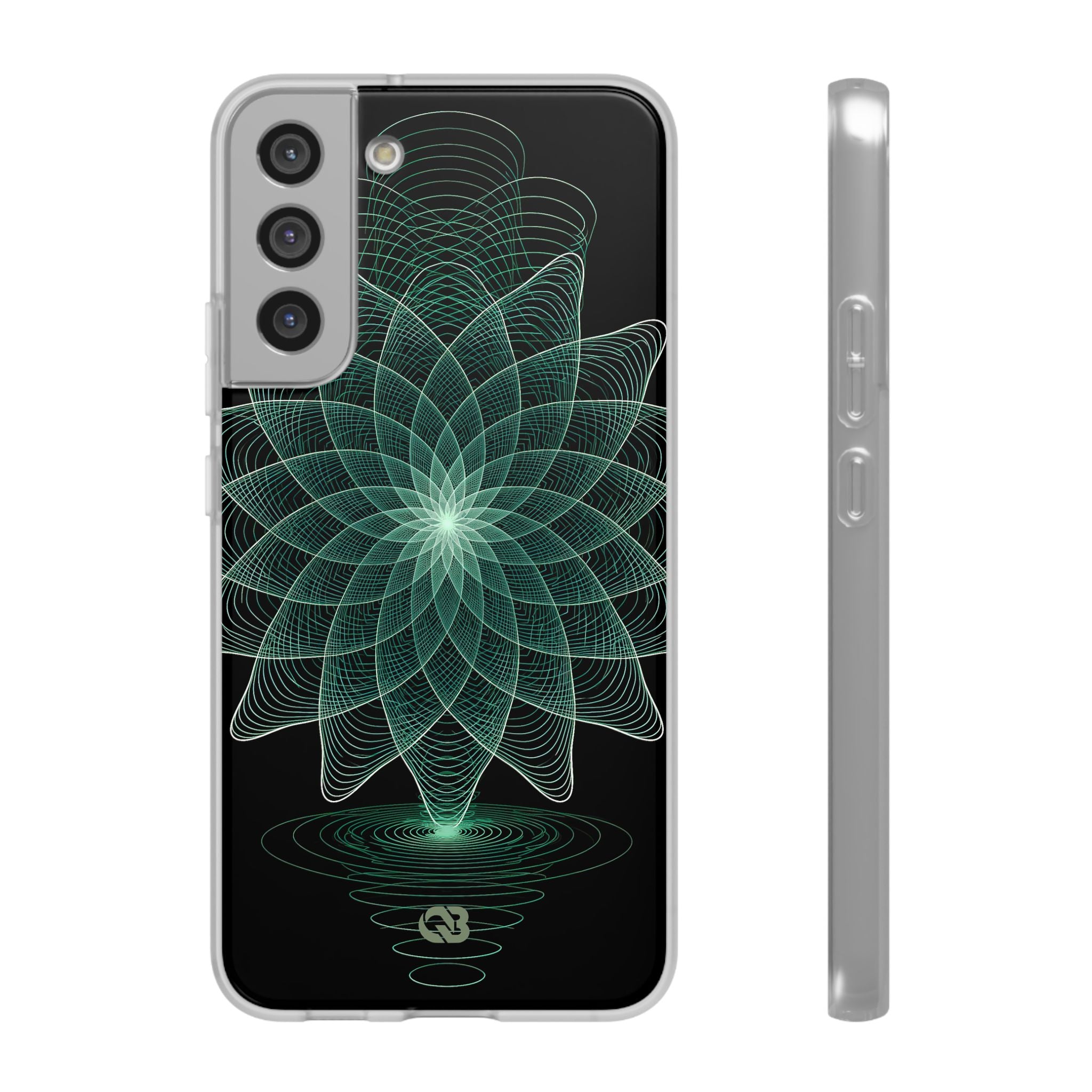 Green Lite Phone Case for Samsung - Cyan Signal Bloom