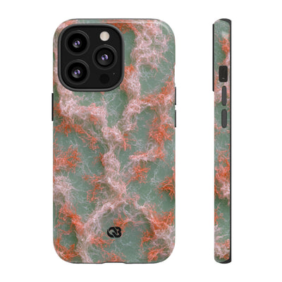 Coral Pixel Matrix · Tough Phone Case for iPhone · Green