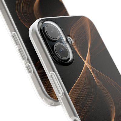 Brown Lite Phone Case for iPhone - Copper Silk Wave