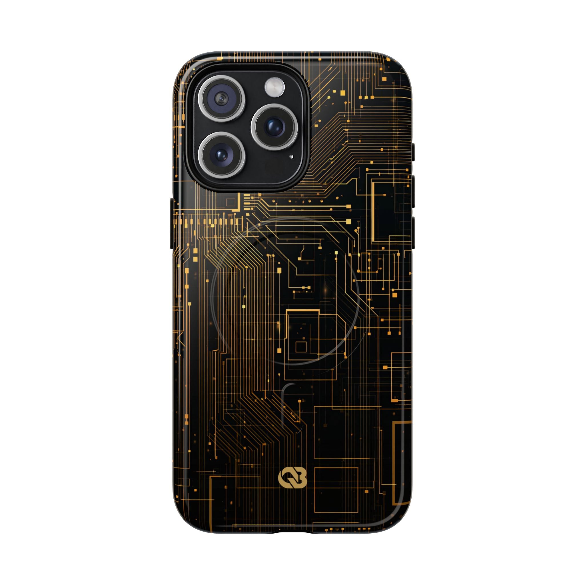Gold Tough 2.0 Magsafe Phone Case for iPhone - Amber Core Mainframe