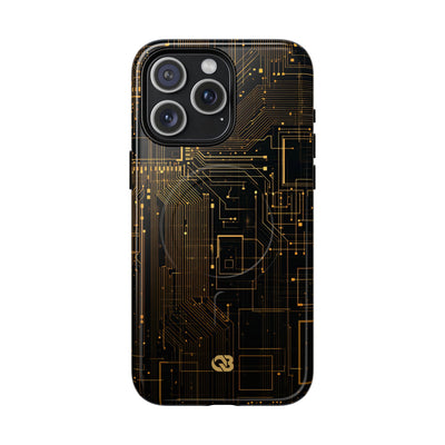 Gold Tough 2.0 Magsafe Phone Case for iPhone - Amber Core Mainframe