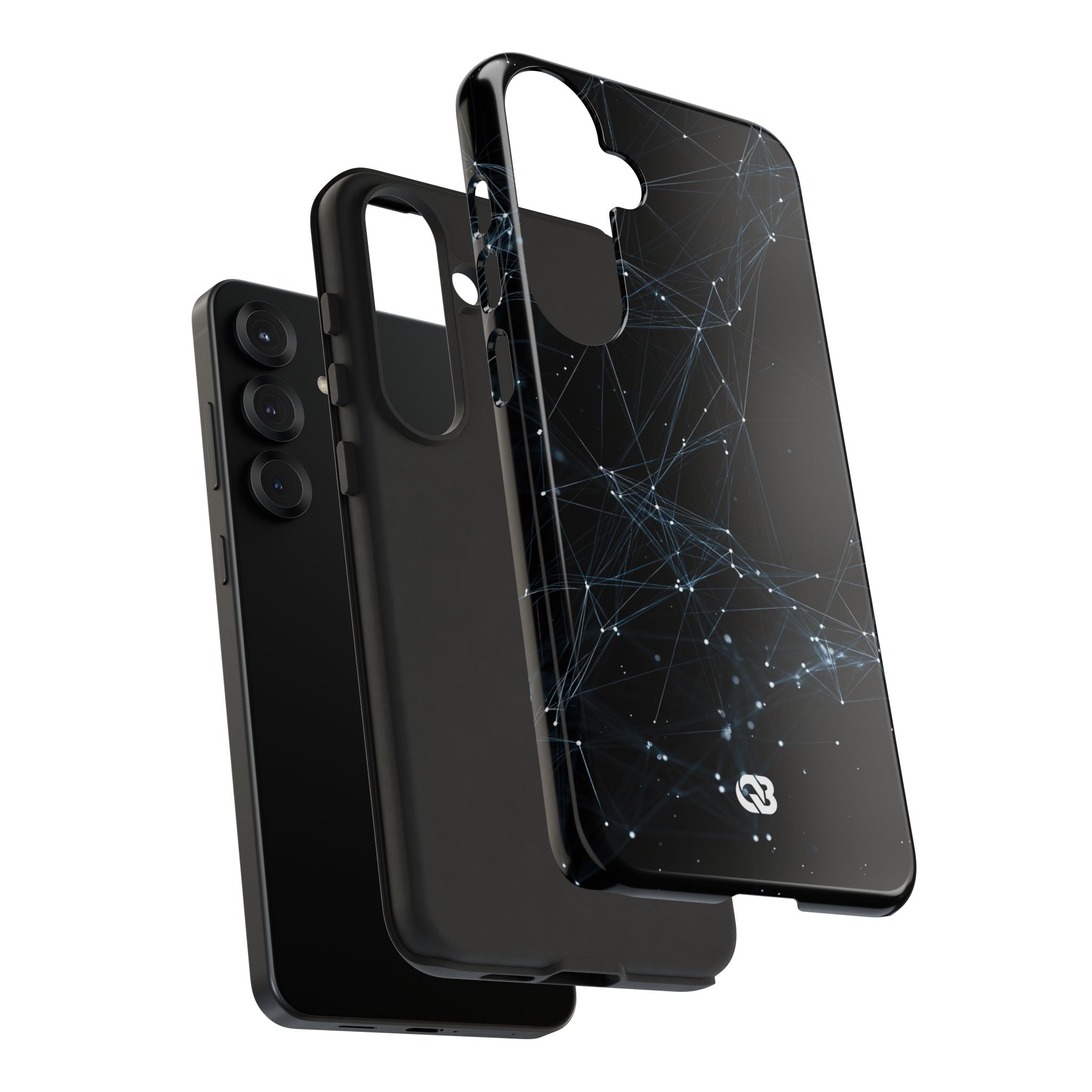 Black Tough Phone Case for Samsung - Arctic Neural Mesh
