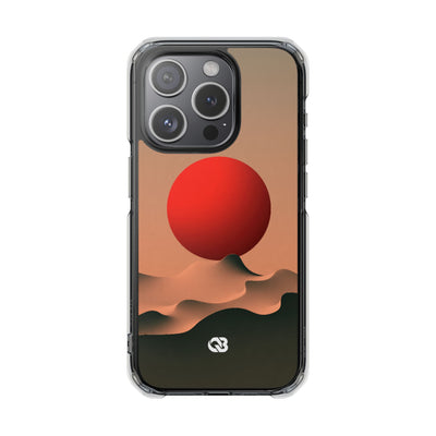 Crimson Sol Ridge · Clear Impact Magnetic Phone Case for iPhone · Red