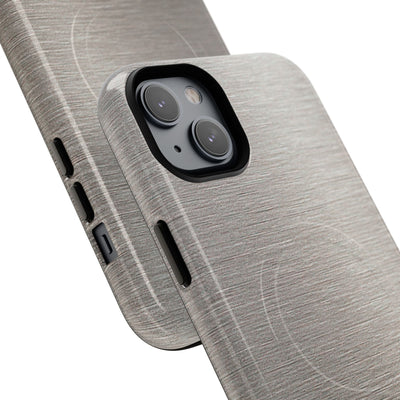 Brushed Silver Alloy · Tough 2.0 Magnetic Phone Case for iPhone · Silver