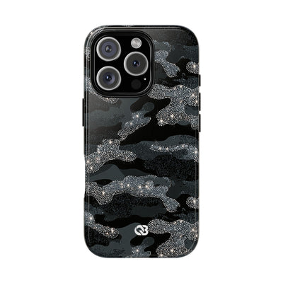 Glitter Shadow Camo · Tough Phone Case for iPhone · Black