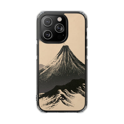 Beige Impact MagSafe Phone Case for iPhone - Obsidian Ink Summit