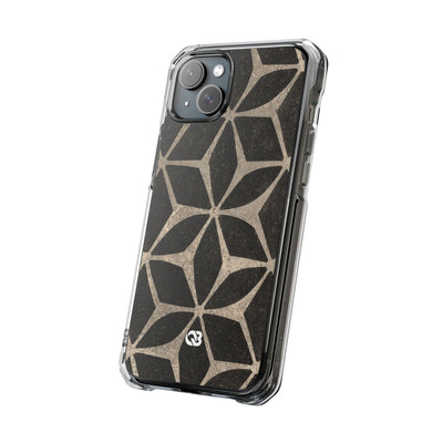 Concrete Mosaic Star · Clear Impact Magnetic Phone Case for iPhone · Black