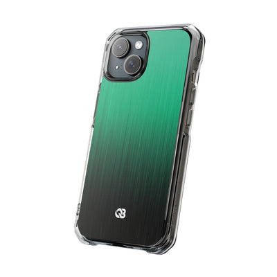 Emerald Cascade · Clear Impact Magnetic Phone Case for iPhone · Green