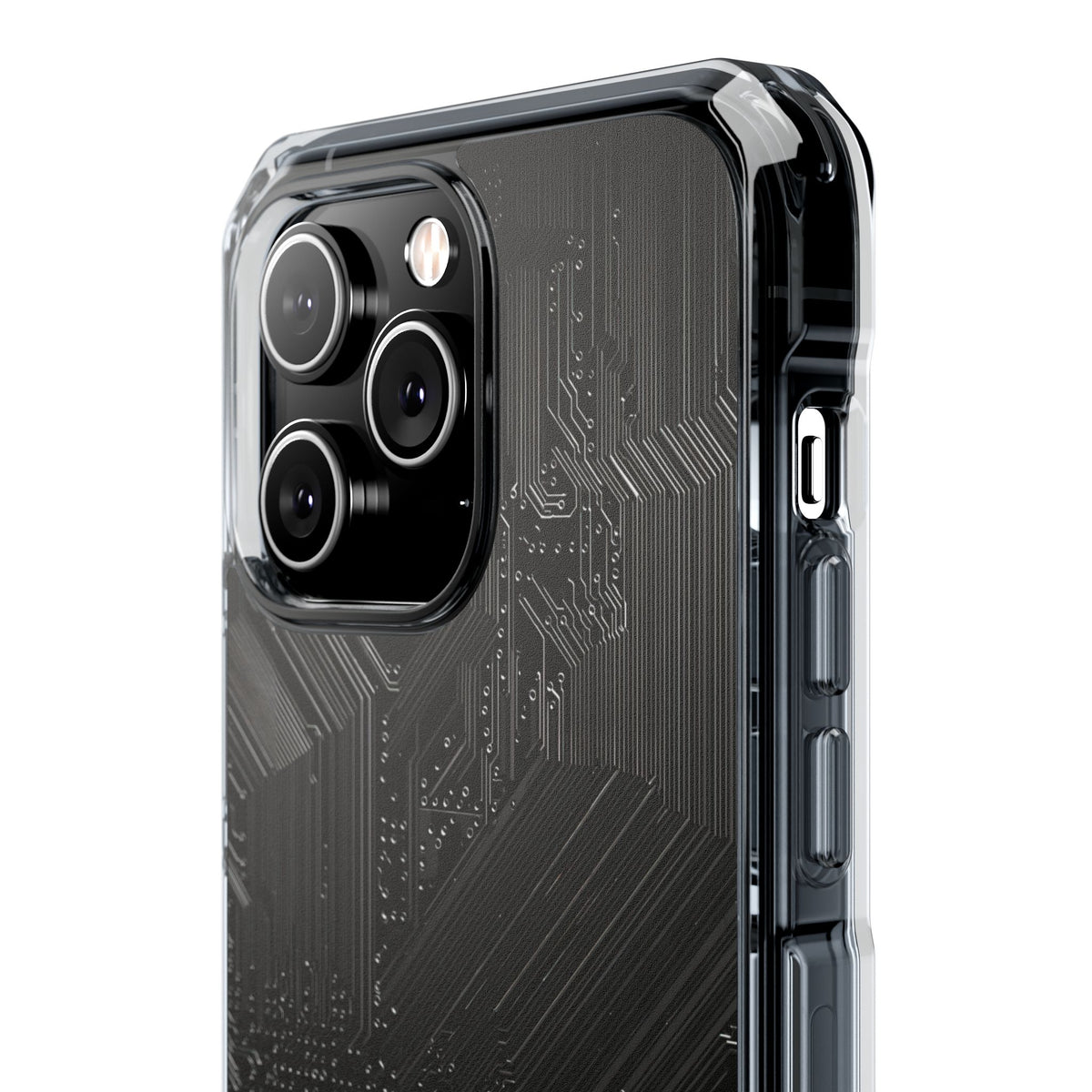 Obsidian Circuitry · Clear Impact Magnetic Phone Case for iPhone ·  Black