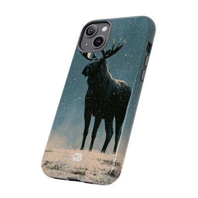 Nordic Boreal Moose · Tough Phone Case for iPhone · Blue