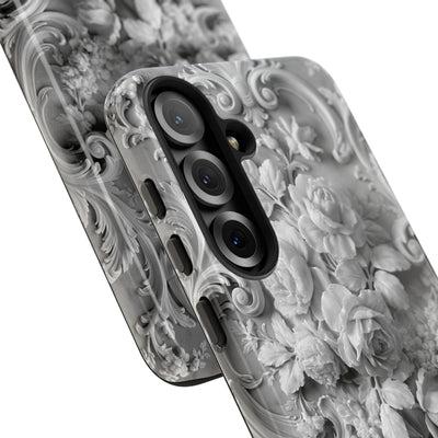 Rococo Marble Rose · Tough Phone Case for Samsung · White