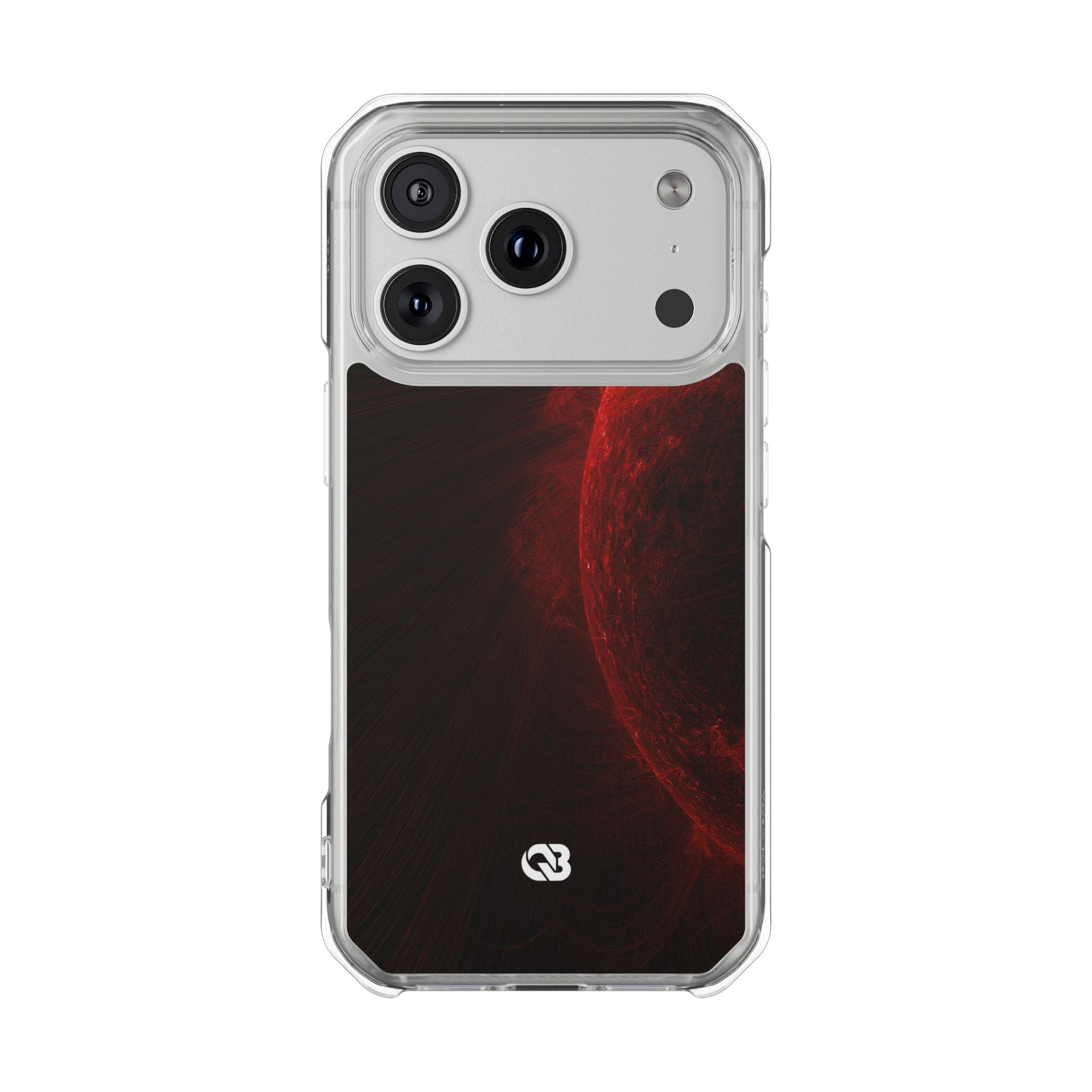 Red Impact MagSafe Phone Case for iPhone - Solar Crimson Flare