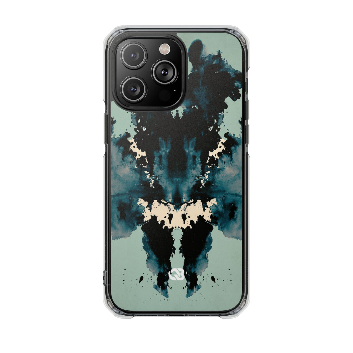 Rorschach Ink Void · Clear Impact Magnetic Phone Case for iPhone ·  Black