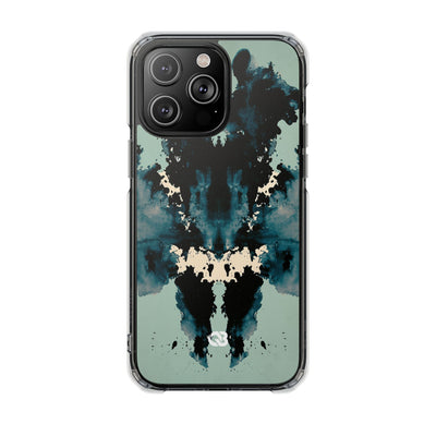 Rorschach Ink Void · Clear Impact Magnetic Phone Case for iPhone ·  Black