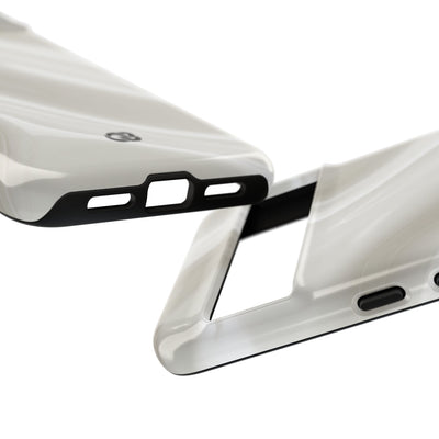 White Tough Phone Case for Google Pixel - Polished Ivory Wave