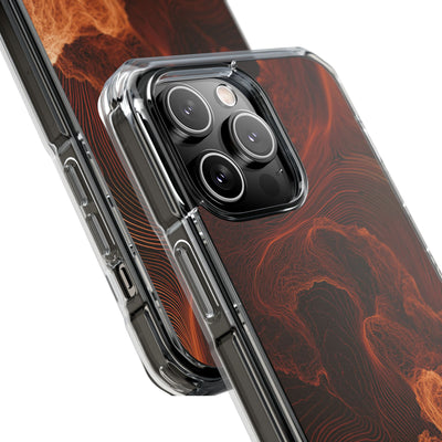 Amber Filament · Clear Impact Magnetic Phone Case for iPhone · Orange