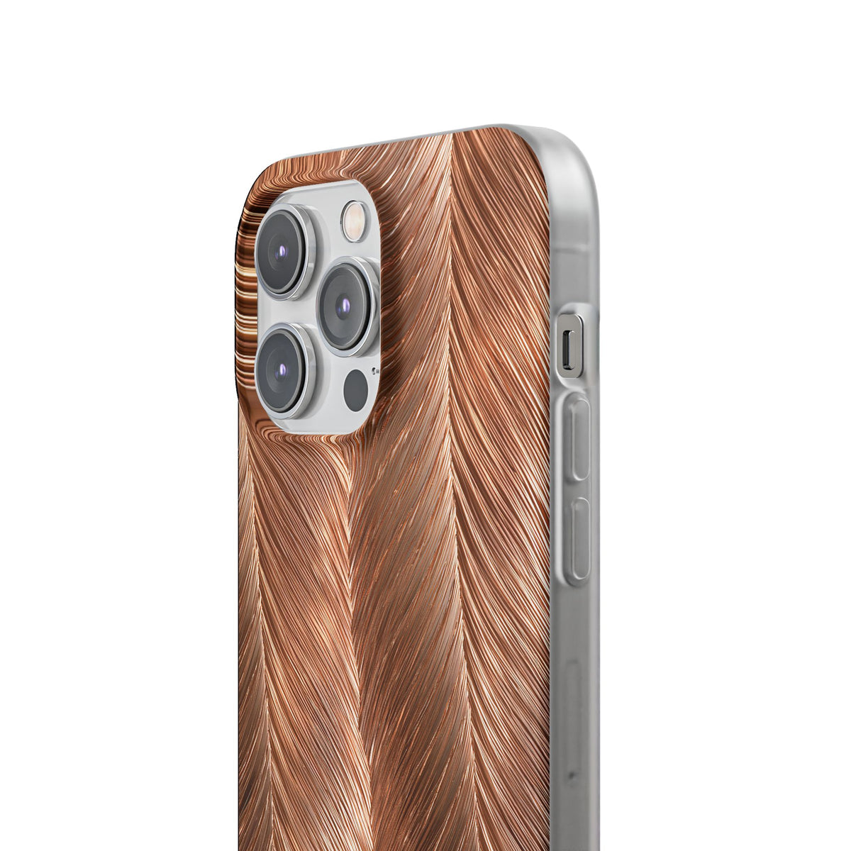 Rose Gold Weave · Lite Phone Case for iPhone ·  Brown